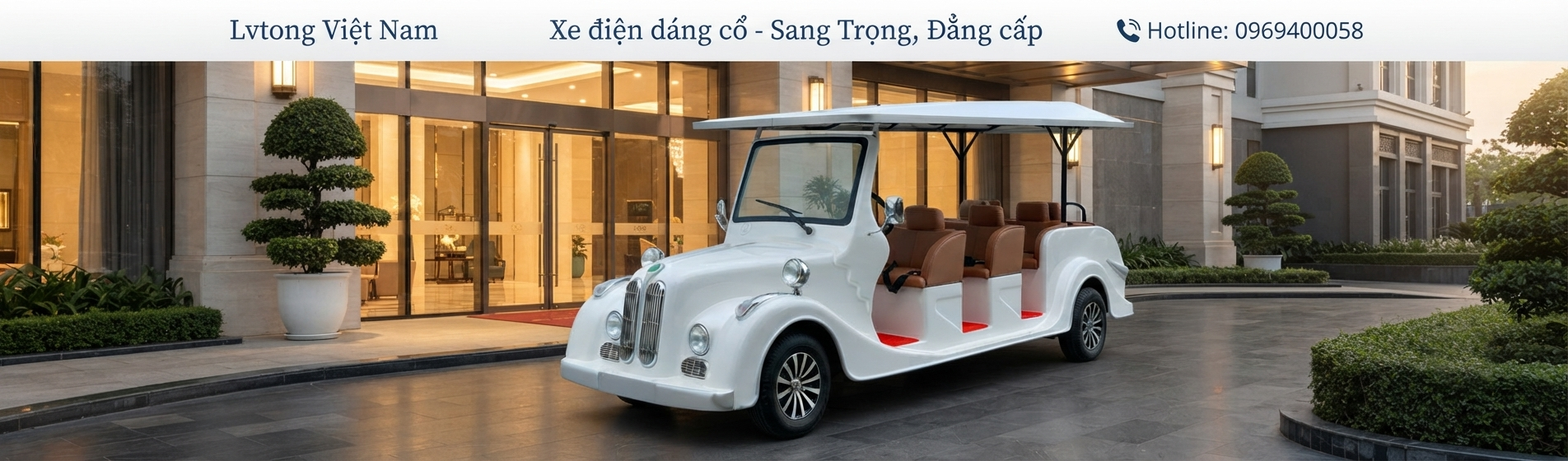 Xe điện chở khách kiểu cổ điển nhập khẩu