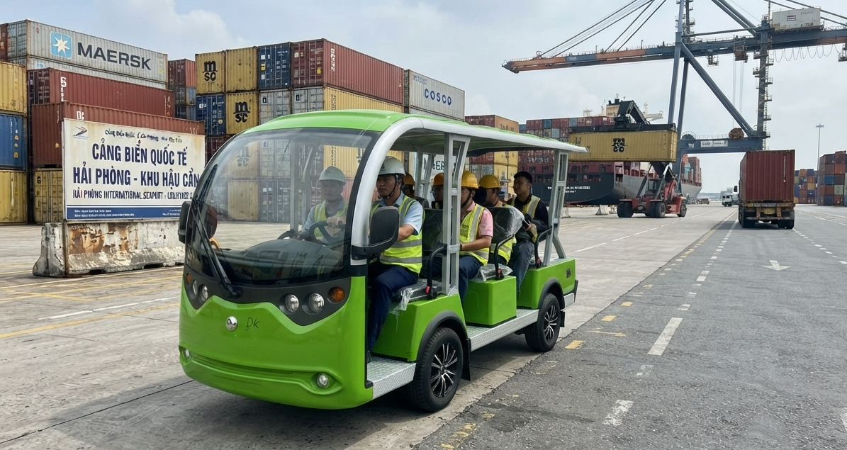 Xe điện khu cảng biển, trung tâm logistic
